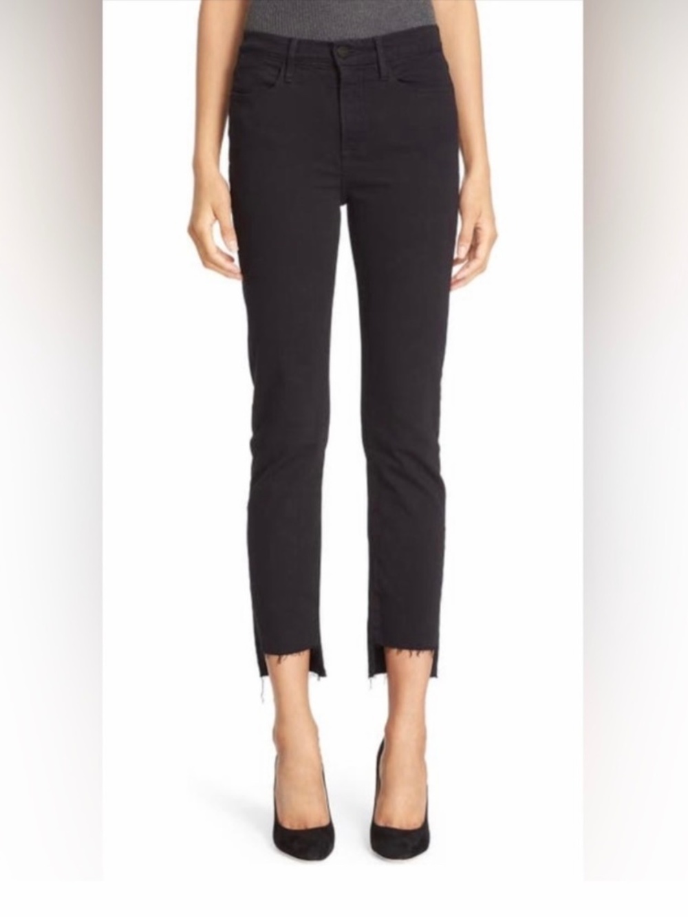 FRAME DENIM Film Noir Le High Straight Raw Stagger Jeans Size 31